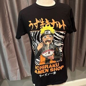 Ichiraku Ramen Shop Black Graphic Tee Naruto Anime